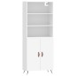 vidaXL Highboard Weiß 69,5x34x180 cm Holzwerkstoff vidaXL Highboard Weiß 69,5x34x180 cm Holzwerkstoff