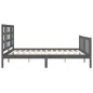 vidaXL Bettgestell mit Kopfteil Grau 180x200 cm Massivholz vidaXL Bettgestell mit Kopfteil Grau 180x200 cm Massivholz