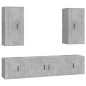 vidaXL 5-tlg. TV-Schrank-Set Betongrau Holzwerkstoff vidaXL 5-tlg. TV-Schrank-Set Betongrau Holzwerkstoff