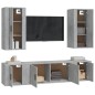 vidaXL 5-tlg. TV-Schrank-Set Betongrau Holzwerkstoff vidaXL 5-tlg. TV-Schrank-Set Betongrau Holzwerkstoff