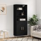 vidaXL Highboard Schwarz 69,5x34x180 cm Holzwerkstoff vidaXL Highboard Schwarz 69,5x34x180 cm Holzwerkstoff