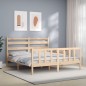 vidaXL Massivholzbett mit Kopfteil 160x200 cm vidaXL Massivholzbett mit Kopfteil 160x200 cm