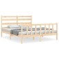 vidaXL Massivholzbett mit Kopfteil 160x200 cm vidaXL Massivholzbett mit Kopfteil 160x200 cm