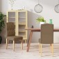 Esszimmerstühle 2 Stk. Braun Stoff Esszimmerstühle 2 Stk. Braun Stoff