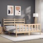 vidaXL Massivholzbett mit Kopfteil 160x200 cm vidaXL Massivholzbett mit Kopfteil 160x200 cm