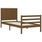 vidaXL Massivholzbett mit Kopfteil Honigbraun 100x200 cm vidaXL Massivholzbett mit Kopfteil Honigbraun 100x200 cm