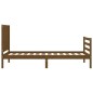 vidaXL Massivholzbett mit Kopfteil Honigbraun 100x200 cm vidaXL Massivholzbett mit Kopfteil Honigbraun 100x200 cm