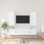 vidaXL 4-tlg. TV-Schrank-Set Weiß Holzwerkstoff vidaXL 4-tlg. TV-Schrank-Set Weiß Holzwerkstoff