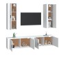 vidaXL 4-tlg. TV-Schrank-Set Weiß Holzwerkstoff vidaXL 4-tlg. TV-Schrank-Set Weiß Holzwerkstoff
