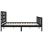 vidaXL Bettgestell mit Kopfteil Schwarz 180x200 cm Massivholz vidaXL Bettgestell mit Kopfteil Schwarz 180x200 cm Massivholz