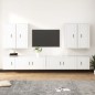 vidaXL 8-tlg. TV-Schrank-Set Weiß Holzwerkstoff vidaXL 8-tlg. TV-Schrank-Set Weiß Holzwerkstoff