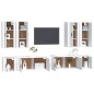 vidaXL 8-tlg. TV-Schrank-Set Weiß Holzwerkstoff vidaXL 8-tlg. TV-Schrank-Set Weiß Holzwerkstoff