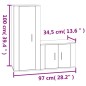 vidaXL 2-tlg. TV-Schrank-Set Weiß Holzwerkstoff vidaXL 2-tlg. TV-Schrank-Set Weiß Holzwerkstoff