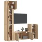vidaXL 5-tlg. TV-Schrank-Set Sonoma-Eiche Holzwerkstoff vidaXL 5-tlg. TV-Schrank-Set Sonoma-Eiche Holzwerkstoff