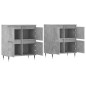 vidaXL Sideboards 2 Stk. Betongrau Holzwerkstoff vidaXL Sideboards 2 Stk. Betongrau Holzwerkstoff