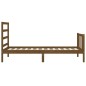 vidaXL Massivholzbett mit Kopfteil Honigbraun 100x200 cm vidaXL Massivholzbett mit Kopfteil Honigbraun 100x200 cm