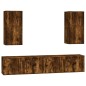 vidaXL 4-tlg. TV-Schrank-Set Räuchereiche Holzwerkstoff vidaXL 4-tlg. TV-Schrank-Set Räuchereiche Holzwerkstoff
