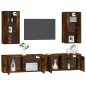 vidaXL 4-tlg. TV-Schrank-Set Räuchereiche Holzwerkstoff vidaXL 4-tlg. TV-Schrank-Set Räuchereiche Holzwerkstoff