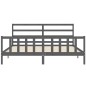 vidaXL Bettgestell mit Kopfteil Grau 180x200 cm Massivholz vidaXL Bettgestell mit Kopfteil Grau 180x200 cm Massivholz