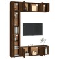 vidaXL 7-tlg. TV-Schrank-Set Braun Eichen-Optik Holzwerkstoff vidaXL 7-tlg. TV-Schrank-Set Braun Eichen-Optik Holzwerkstoff