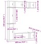 vidaXL 7-tlg. TV-Schrank-Set Braun Eichen-Optik Holzwerkstoff vidaXL 7-tlg. TV-Schrank-Set Braun Eichen-Optik Holzwerkstoff