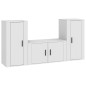 vidaXL 3-tlg. TV-Schrank-Set Weiß Holzwerkstoff vidaXL 3-tlg. TV-Schrank-Set Weiß Holzwerkstoff