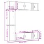 vidaXL 7-tlg. TV-Schrank-Set Hochglanz-Weiß Holzwerkstoff vidaXL 7-tlg. TV-Schrank-Set Hochglanz-Weiß Holzwerkstoff