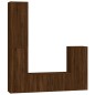 vidaXL 4-tlg. TV-Schrank-Set Braun Eichen-Optik Holzwerkstoff vidaXL 4-tlg. TV-Schrank-Set Braun Eichen-Optik Holzwerkstoff