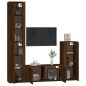 vidaXL 4-tlg. TV-Schrank-Set Braun Eichen-Optik Holzwerkstoff vidaXL 4-tlg. TV-Schrank-Set Braun Eichen-Optik Holzwerkstoff