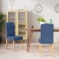 Esszimmerstühle 2 Stk. Blau Stoff Esszimmerstühle 2 Stk. Blau Stoff