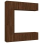 vidaXL 7-tlg. TV-Schrank-Set Braun Eichen-Optik Holzwerkstoff vidaXL 7-tlg. TV-Schrank-Set Braun Eichen-Optik Holzwerkstoff
