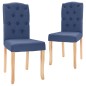 Esszimmerstühle 2 Stk. Blau Stoff Esszimmerstühle 2 Stk. Blau Stoff