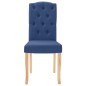 Esszimmerstühle 2 Stk. Blau Stoff Esszimmerstühle 2 Stk. Blau Stoff