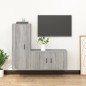 vidaXL 2-tlg. TV-Schrank-Set Grau Sonoma Holzwerkstoff vidaXL 2-tlg. TV-Schrank-Set Grau Sonoma Holzwerkstoff