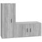 vidaXL 2-tlg. TV-Schrank-Set Grau Sonoma Holzwerkstoff vidaXL 2-tlg. TV-Schrank-Set Grau Sonoma Holzwerkstoff