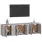 vidaXL 3-tlg. TV-Schrank-Set Grau Sonoma Holzwerkstoff vidaXL 3-tlg. TV-Schrank-Set Grau Sonoma Holzwerkstoff