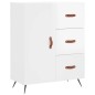 vidaXL Highboard Hochglanz-Weiß 69,5x34x180 cm Holzwerkstoff