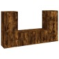 vidaXL 3-tlg. TV-Schrank-Set Räuchereiche Holzwerkstoff vidaXL 3-tlg. TV-Schrank-Set Räuchereiche Holzwerkstoff