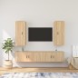 vidaXL 4-tlg. TV-Schrank-Set Sonoma-Eiche Holzwerkstoff vidaXL 4-tlg. TV-Schrank-Set Sonoma-Eiche Holzwerkstoff