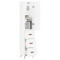 vidaXL Highboard Hochglanz-Weiß 34,5x34x180 cm Holzwerkstoff vidaXL Highboard Hochglanz-Weiß 34,5x34x180 cm Holzwerkstoff