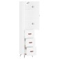 vidaXL Highboard Hochglanz-Weiß 34,5x34x180 cm Holzwerkstoff vidaXL Highboard Hochglanz-Weiß 34,5x34x180 cm Holzwerkstoff