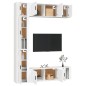 vidaXL 7-tlg. TV-Schrank-Set Weiß Holzwerkstoff vidaXL 7-tlg. TV-Schrank-Set Weiß Holzwerkstoff