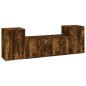 vidaXL 3-tlg. TV-Schrank-Set Räuchereiche Holzwerkstoff vidaXL 3-tlg. TV-Schrank-Set Räuchereiche Holzwerkstoff