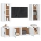 vidaXL 5-tlg. TV-Schrank-Set Hochglanz-Weiß Holzwerkstoff vidaXL 5-tlg. TV-Schrank-Set Hochglanz-Weiß Holzwerkstoff