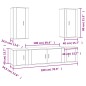vidaXL 5-tlg. TV-Schrank-Set Hochglanz-Weiß Holzwerkstoff vidaXL 5-tlg. TV-Schrank-Set Hochglanz-Weiß Holzwerkstoff