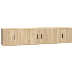 vidaXL 3-tlg. TV-Schrank-Set Sonoma-Eiche Holzwerkstoff