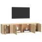vidaXL 3-tlg. TV-Schrank-Set Sonoma-Eiche Holzwerkstoff vidaXL 3-tlg. TV-Schrank-Set Sonoma-Eiche Holzwerkstoff