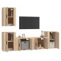 vidaXL 5-tlg. TV-Schrank-Set Sonoma-Eiche Holzwerkstoff vidaXL 5-tlg. TV-Schrank-Set Sonoma-Eiche Holzwerkstoff