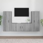 vidaXL 3-tlg. TV-Schrank-Set Grau Sonoma Holzwerkstoff vidaXL 3-tlg. TV-Schrank-Set Grau Sonoma Holzwerkstoff