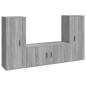 vidaXL 3-tlg. TV-Schrank-Set Grau Sonoma Holzwerkstoff vidaXL 3-tlg. TV-Schrank-Set Grau Sonoma Holzwerkstoff